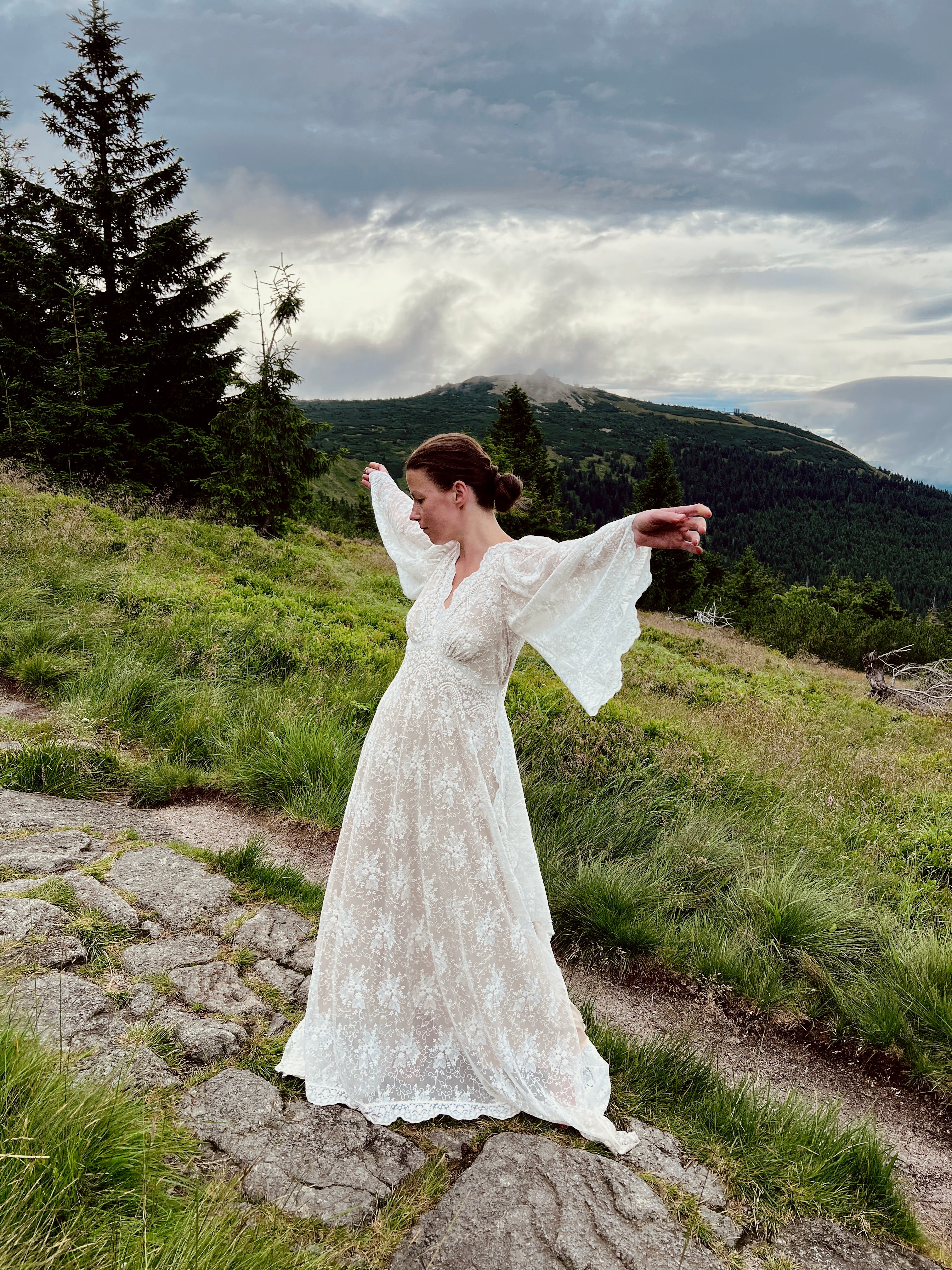 Cotton lace wedding dress lace boho dresses Cotton lace wedding dress lace boho dresses