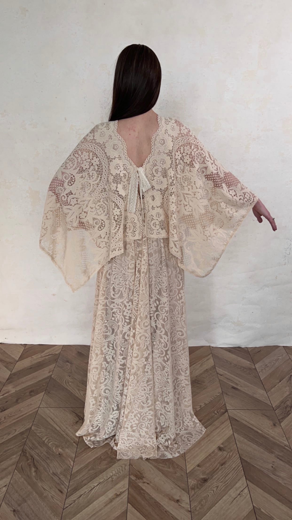Kimono wedding dress – lace boho dresses